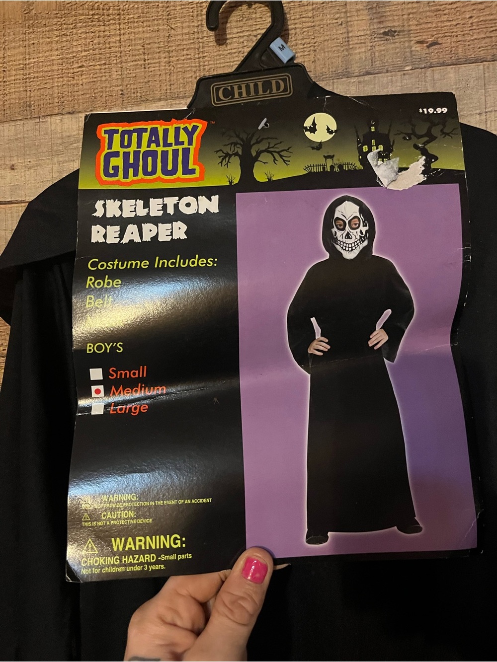 Kids Reaper’s costume size medium